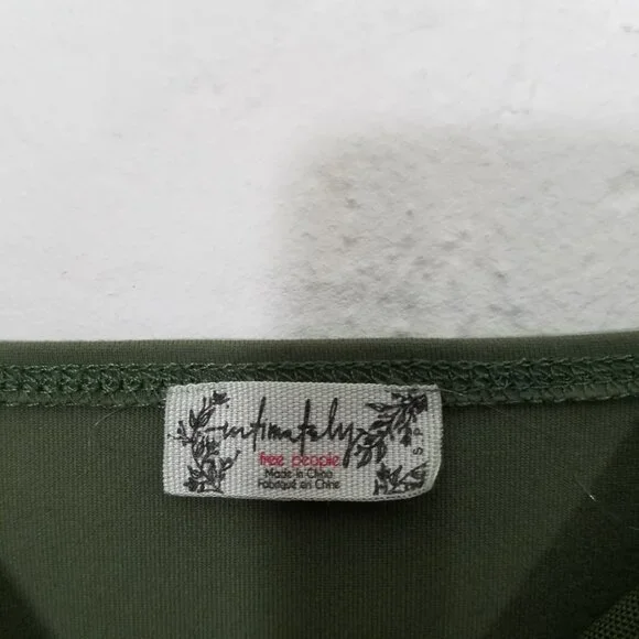 Free People Intimately Olive Green Top Size S - Picture 2 of 4